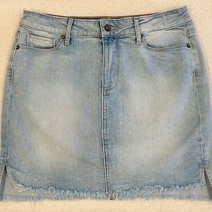 PAIGE Light Wash Denim Skirt